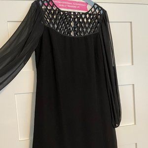 Long sleeved black dress